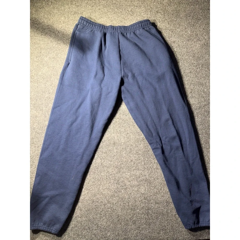 Athletic Works Mens Fleece Sweatpants Navy Blue Joggers Size L 36-38 A329OUM